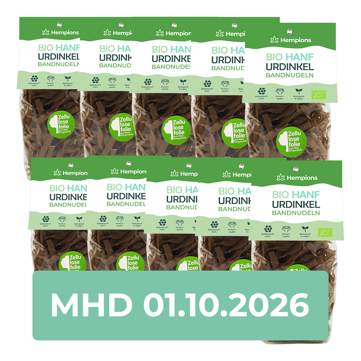 Bio Hanf Urdinkel Bandnudeln 10 x 250 g