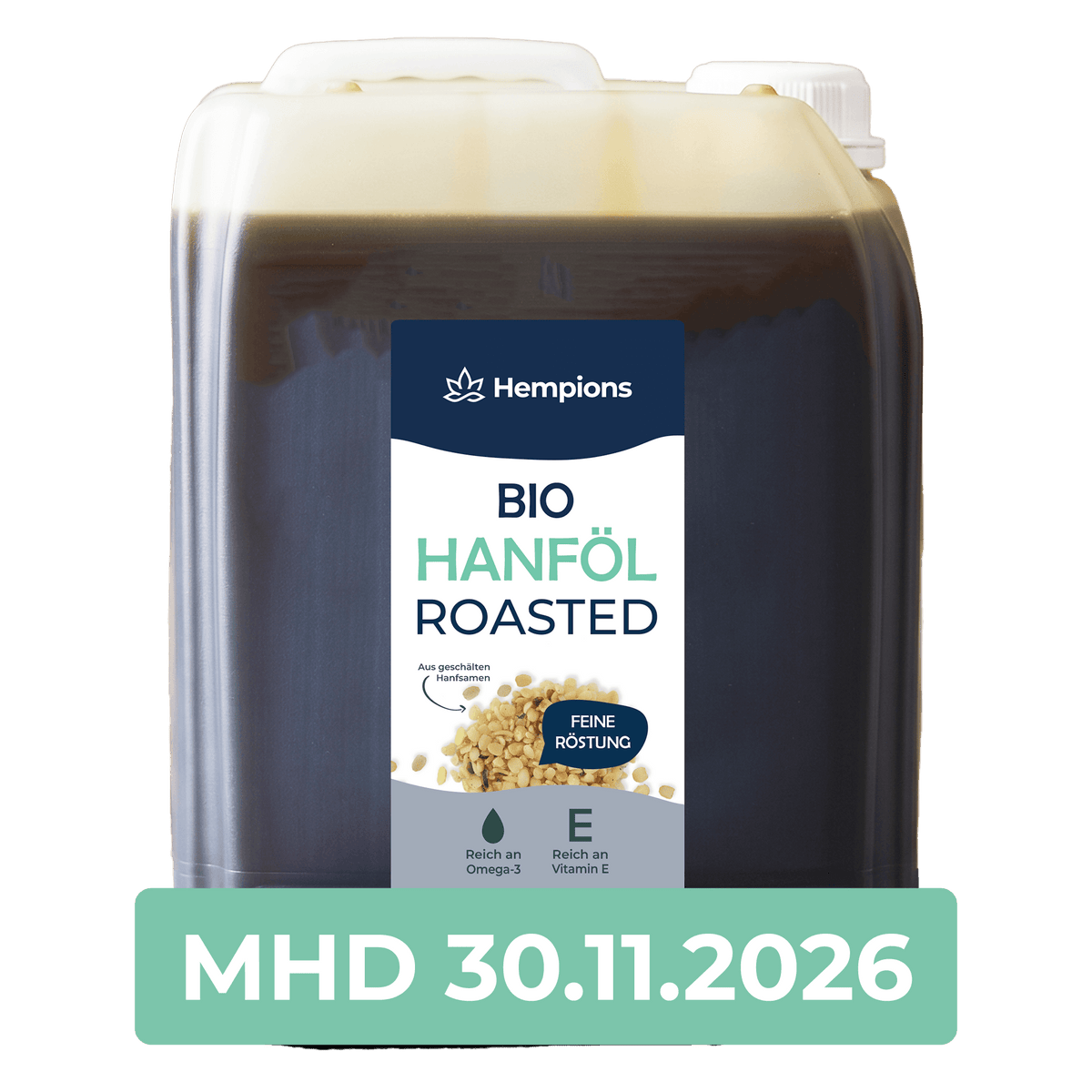 Bio Hanföl Roasted – MHD 30.11.2026 5 Liter