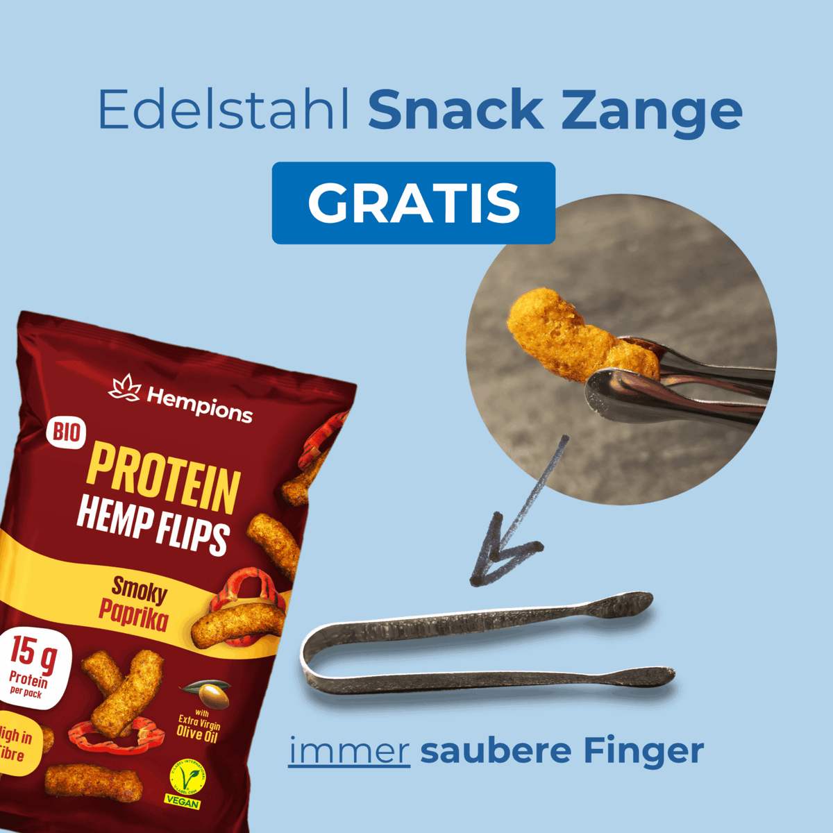 Edelstahl Snack Zange