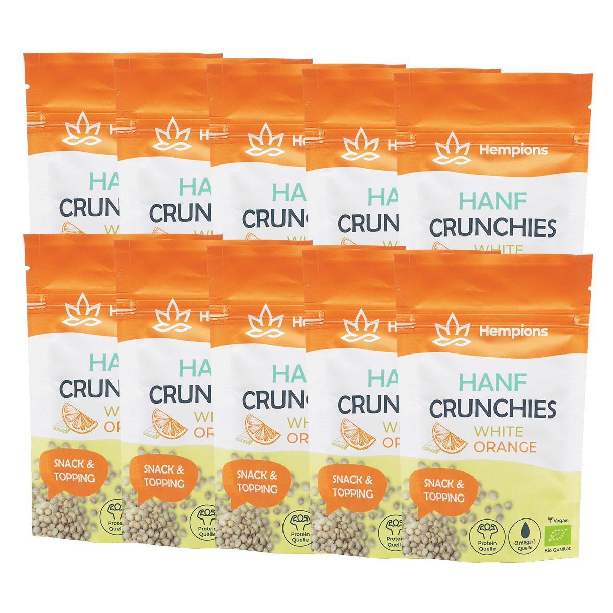 Bio Hanf Crunchies White Orange