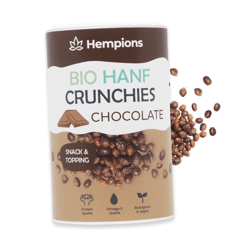 9120095940553 Organic Hemp Crunchies Chocolate 200g