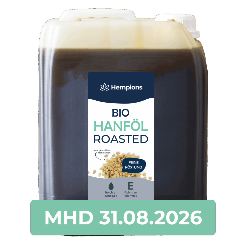 Bio HanfĂśl Roasted - 5 Liter - MHD 31.08.2026