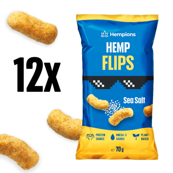 9120095941499 Bio Hemp Flips Sea Salt 12x70g