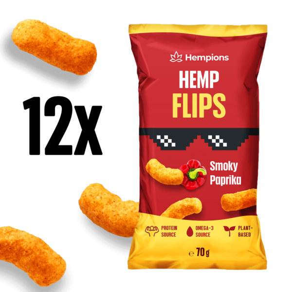 9120095941536 Bio Hemp Flips Smoky Paprika 12x70g