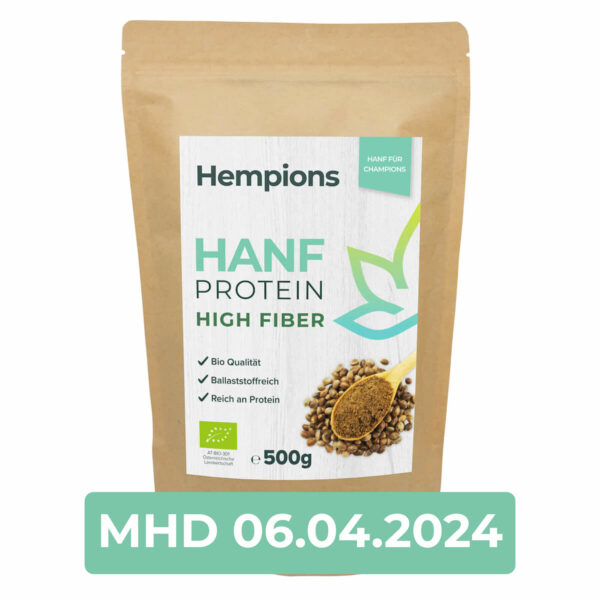 Bio Hanf Protein High Fiber 500g MHD 06.04.2024