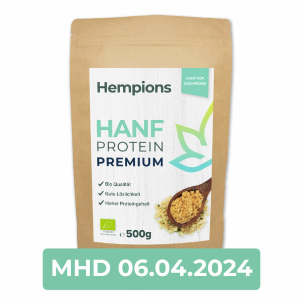 Bio Hanf Protein Premium 500g MHD 06.04.2024