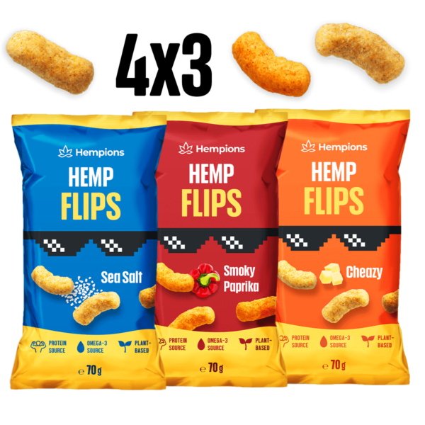 Organic Hemp Flips Trio 12x70g