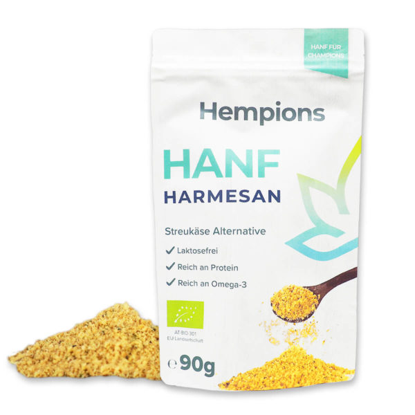 Hanf Harmesan – vegane Streukäse-Alternative