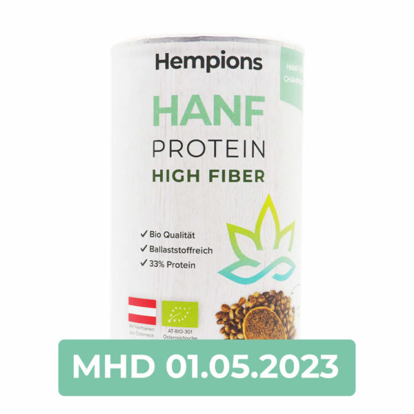 Hanfprotein High Fiber - mindestens haltbar bis 01.05.2023