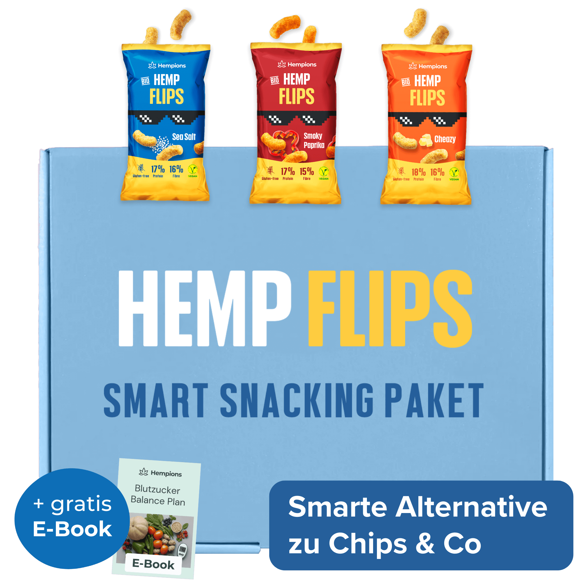 Hemp Flips Smart Snacking Paket - Hauptbild Hemp Flips Smart Snacking Paket Hauptbild