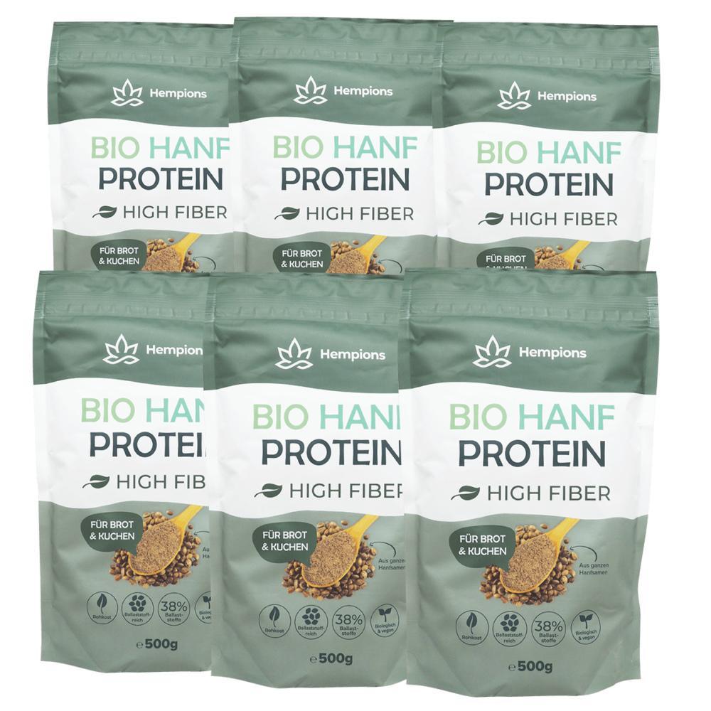 Hempions 9120095940447 Hemp Protein High Fibre 6x500g
