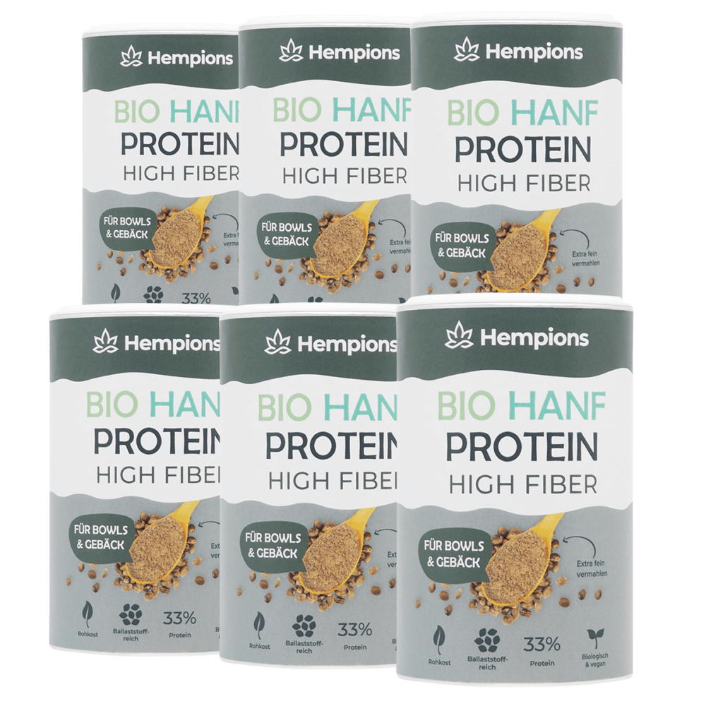 Hempions 9120095940508 Hemp Protein High Fibre 6x175g