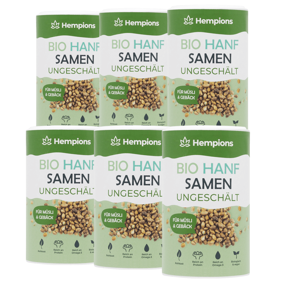 Hempions 9120095940638 Hemp seeds unpeeled 6x200g